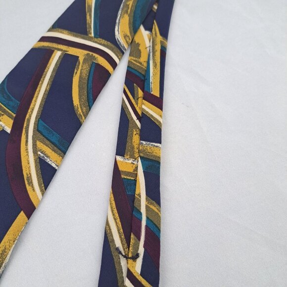 Xandrini 100% Silk Mens Necktie USA Imported Italy Patterned Vintage - Picture 10 of 10